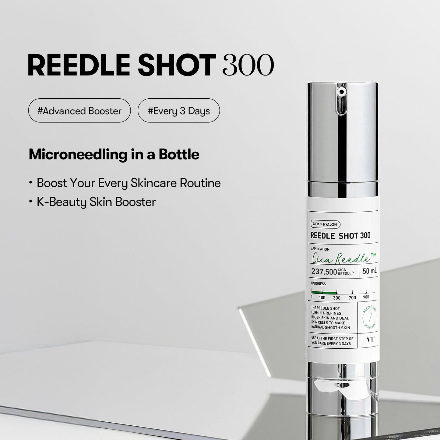 Reedle Shot 300, Advanced Night Exosome, Microneedling Serum, Centella Asiatica, Hyaluronic Acid, Propolis, Soft Skin, Regeneration, Glass Skin, Korean Skin Booster 1.69Fl Oz (50ml)