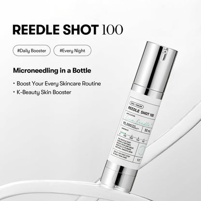 Reedle Shot 100, Spicule Microneedling Serum for Pore Care & Exfoliation, Exosome, Centella Asiatica for Glass Skin, Skin Texture, Korean Liquid Skin Booster (1.69 Fl Oz / 50ml)